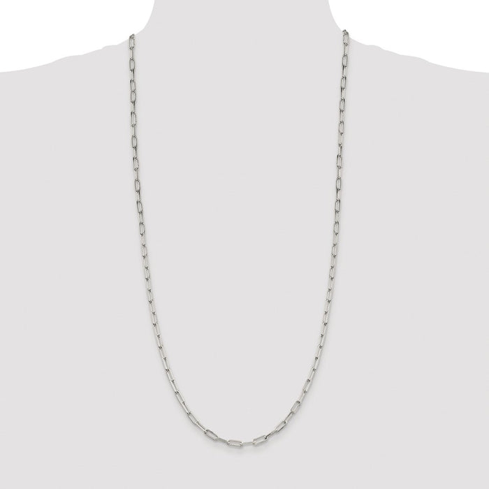 Buy Stylish Rhodium-Plated Sterling Silver 4.25mm Link Chain - Luxury Value-4