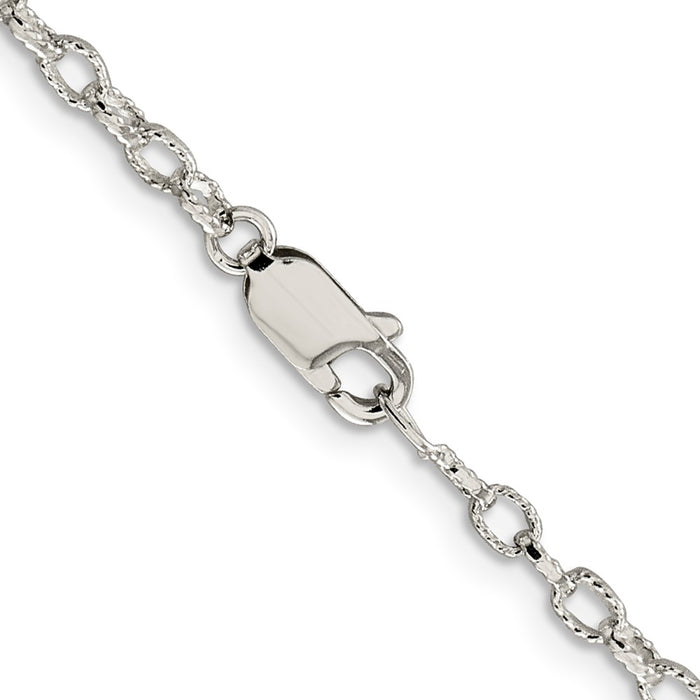 High-Quality 3mm Sterling Silver Decorative Rolo Chain - Stylish Value!-3