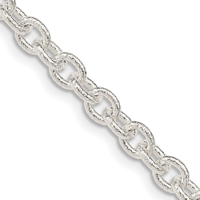 High-Quality Sterling Silver 4.55mm Elegant Patterned Rolo Chain | Stylish Value-1
