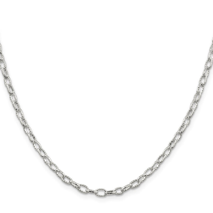 High-Quality 3.75mm Sterling Silver Rolo Chain - Stylish & Affordable Design-2