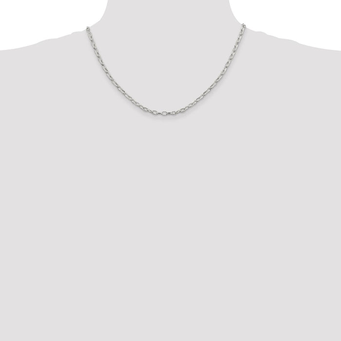 High-Quality 3.75mm Sterling Silver Rolo Chain - Stylish & Affordable Design-4