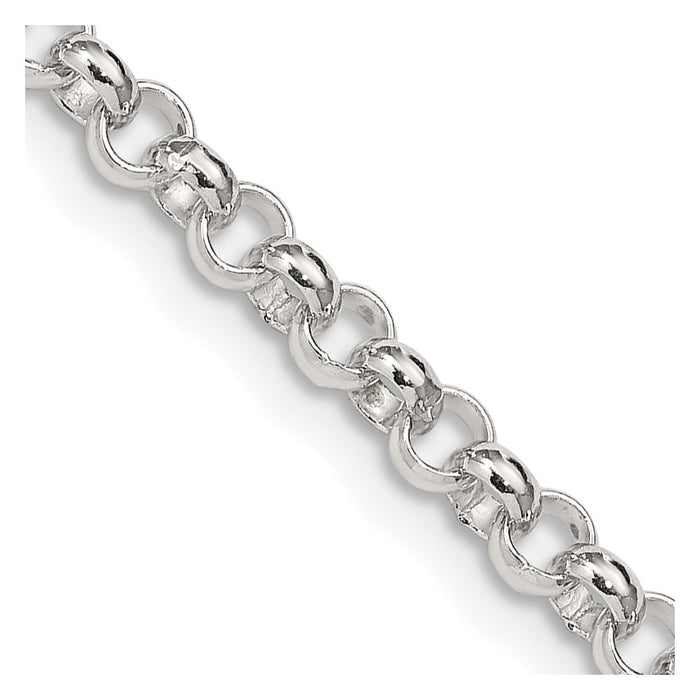 Exclusive 4mm Sterling Silver Rolo Chain | Stylish & Affordable Design-1