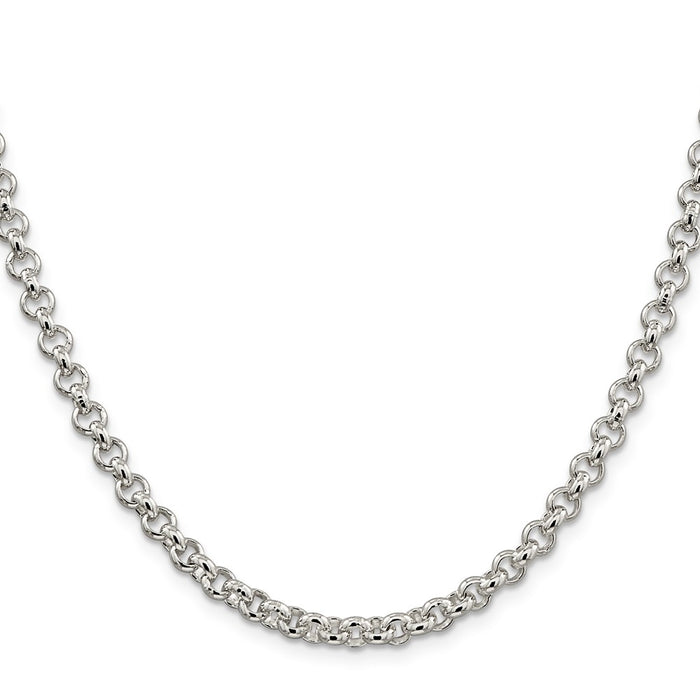 Buy Stylish 5mm Sterling Silver Rolo Chain - High-Quality & Affordable Price!-2