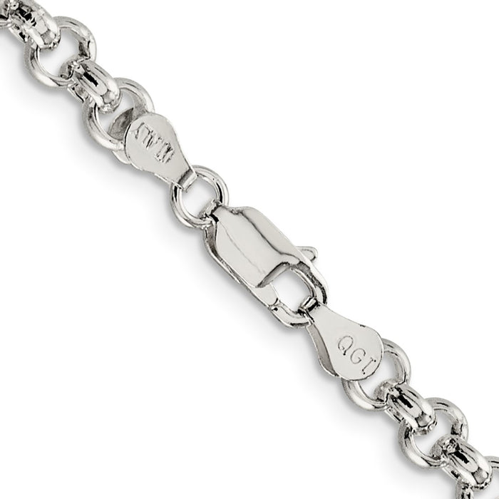 Buy Stylish 5mm Sterling Silver Rolo Chain - High-Quality & Affordable Price!-3