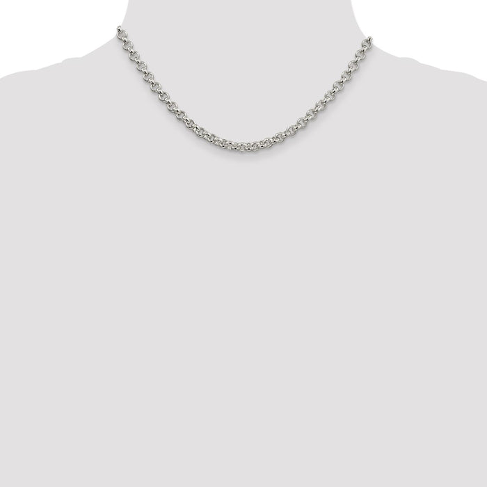 Buy Stylish 5mm Sterling Silver Rolo Chain | Affordable Luxury for Everyday Use-4