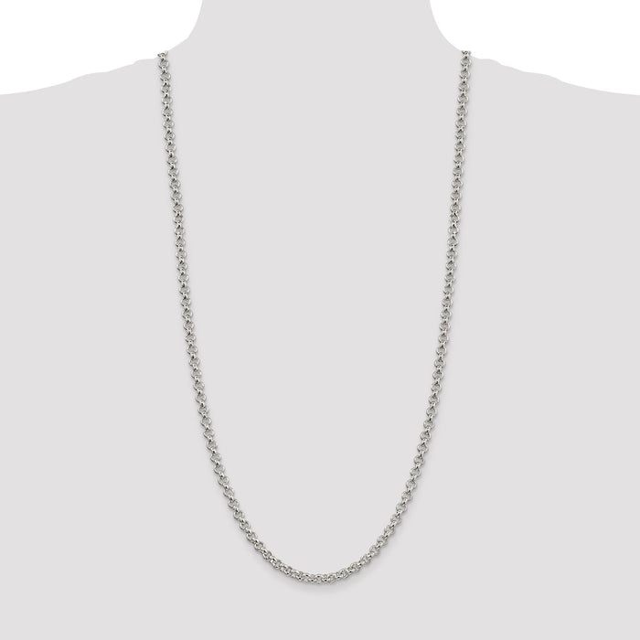 High-Quality 5mm Sterling Silver Rolo Chain | Stylish & Affordable Value!-4
