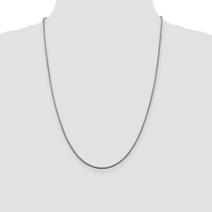 Exclusive 2mm Sterling Silver Corona Chain | Stylish & Affordable Jewelry-4