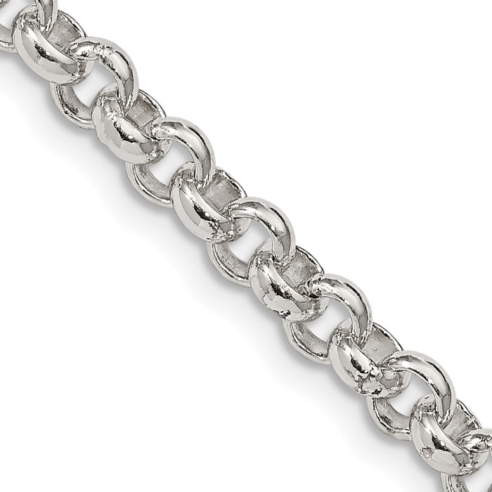 High-Quality 5mm Sterling Silver Rolo Chain - Stylish & Affordable Option!-1