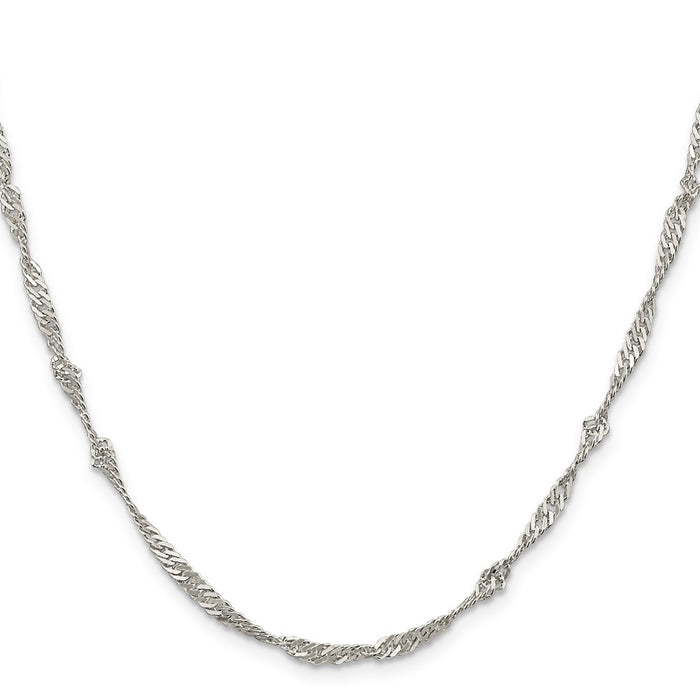 Buy Stylish 3mm Sterling Silver Singapore Chain - Affordable Luxury Jewelry-2