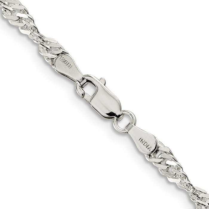 Buy 3.5mm Sterling Silver Singapore Chain - Stylish, High-Quality Jewelry Value-3
