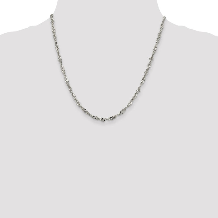 Buy Stylish 3.5mm Sterling Silver Singapore Chain - Affordable Elegance!-4