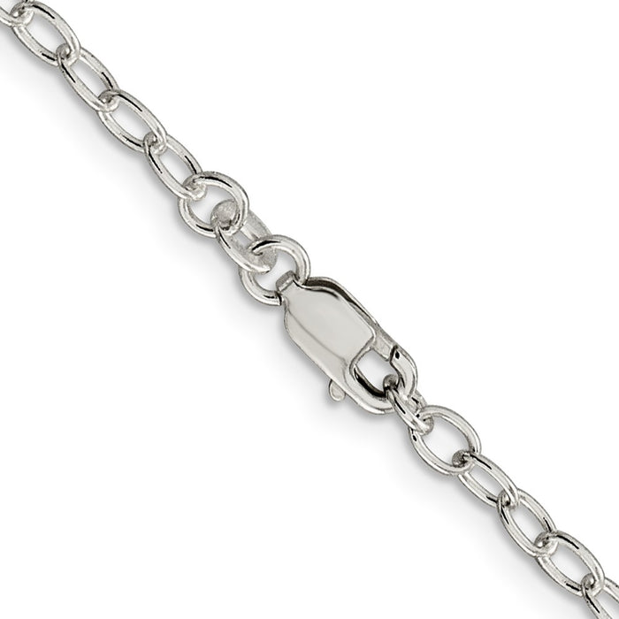 Buy Stylish 3.4mm Oval Cable Chain in High-Quality Sterling Silver-3