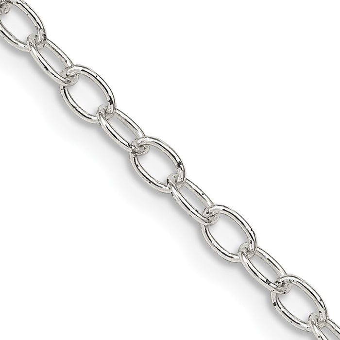 Buy Stylish 3.4mm Oval Cable Chain in High-Quality Sterling Silver-1