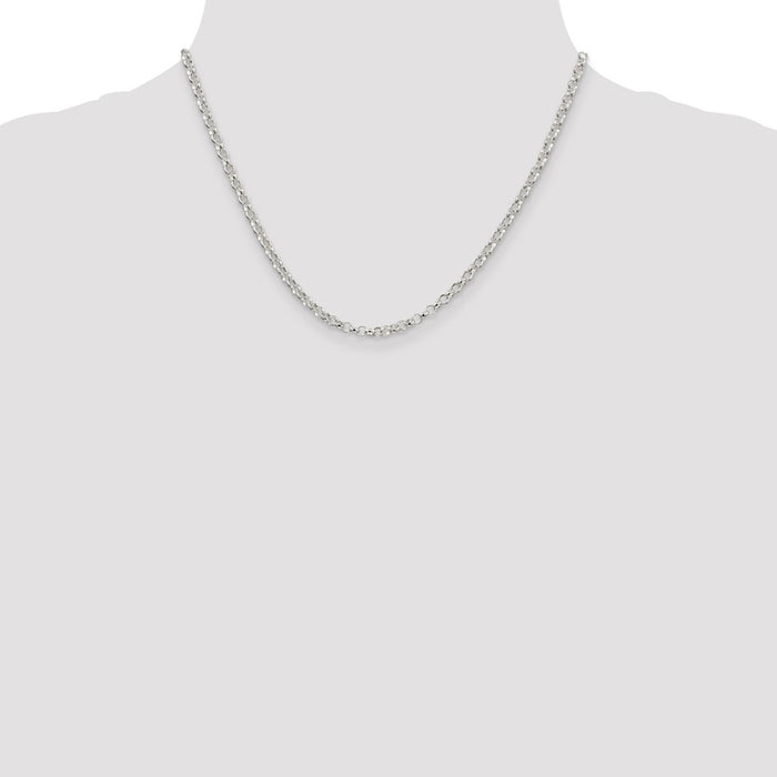 Buy 3.5mm Sterling Silver Rolo Chain - Stylish & Affordable Jewelry Option-4