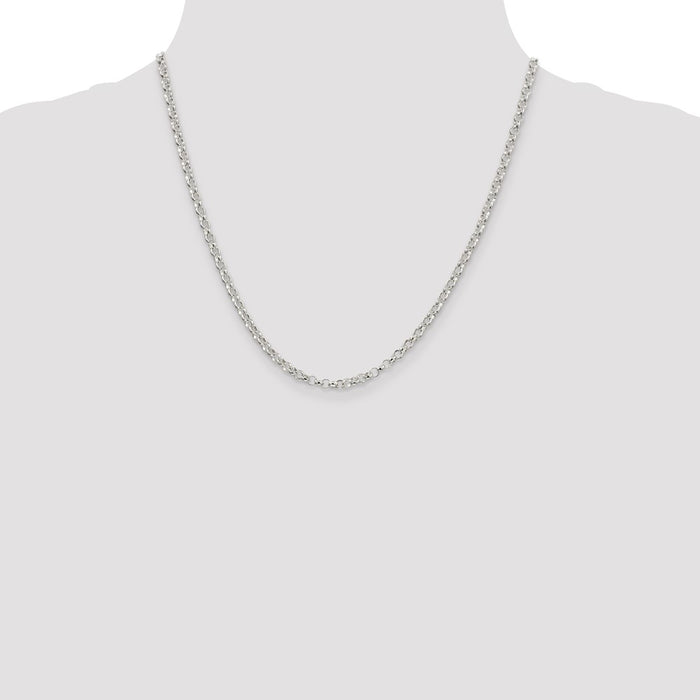 Exclusive 3.5mm Sterling Silver Rolo Chain - Stylish & Affordable Jewelry-4