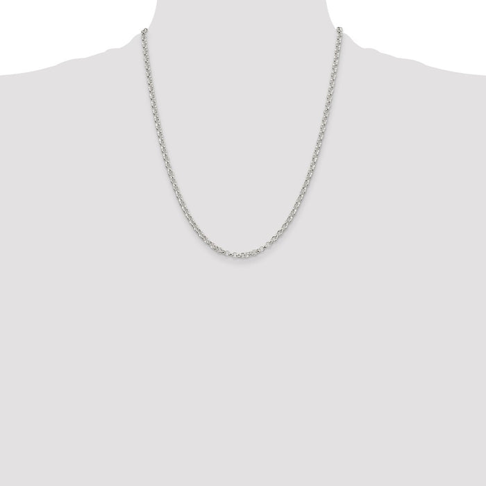 Buy Stylish 3.5mm Sterling Silver Rolo Chain - High-Quality & Affordable!-4