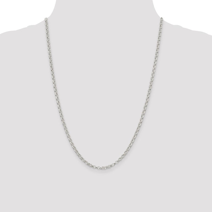 Buy Stylish 3.5mm Sterling Silver Rolo Chain - Affordable Luxury Accessory-4