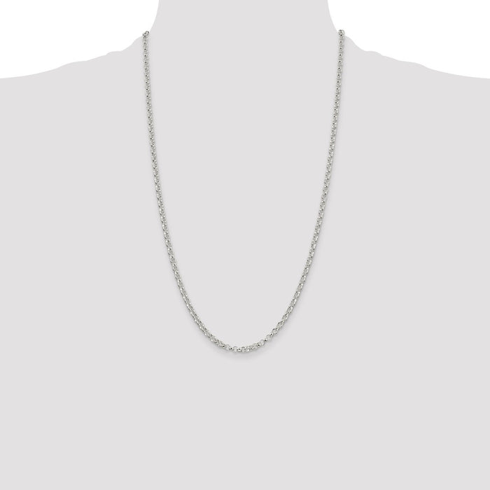 Buy Stylish 3.5mm Sterling Silver Rolo Chain | Affordable Luxury Jewelry-4