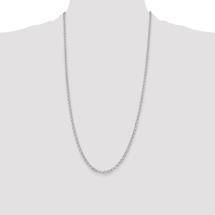 Buy Stylish 3.5mm Sterling Silver Rolo Chain - Affordable Luxury Jewelry-4