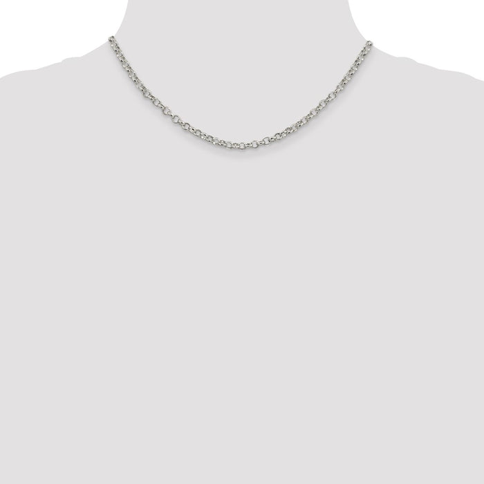 Buy Stylish 4mm Sterling Silver Rolo Chain - Affordable Luxury Jewelry-4