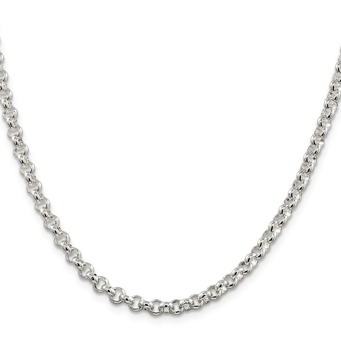 Exclusive 4.6mm Sterling Silver Rolo Chain - Stylish & Affordable Value!-2