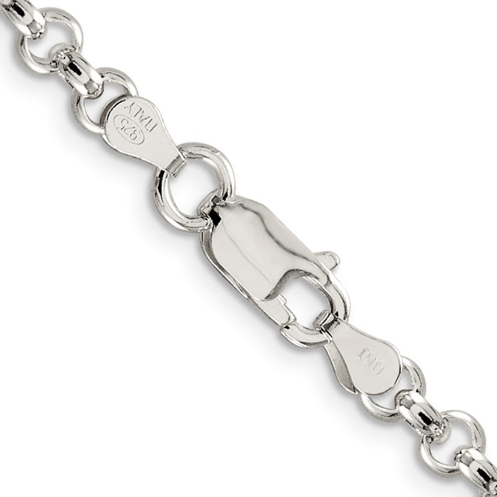 High-Quality 4.6mm Sterling Silver Rolo Chain | Stylish & Affordable Jewelry-3