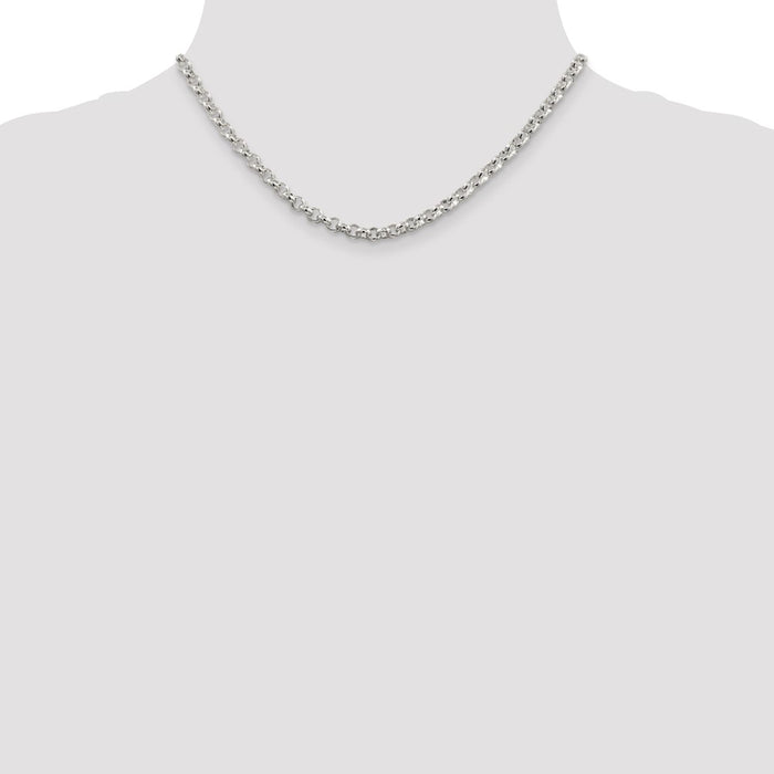 Buy Stylish 4.6mm Sterling Silver Rolo Chain - Affordable Elegance-4