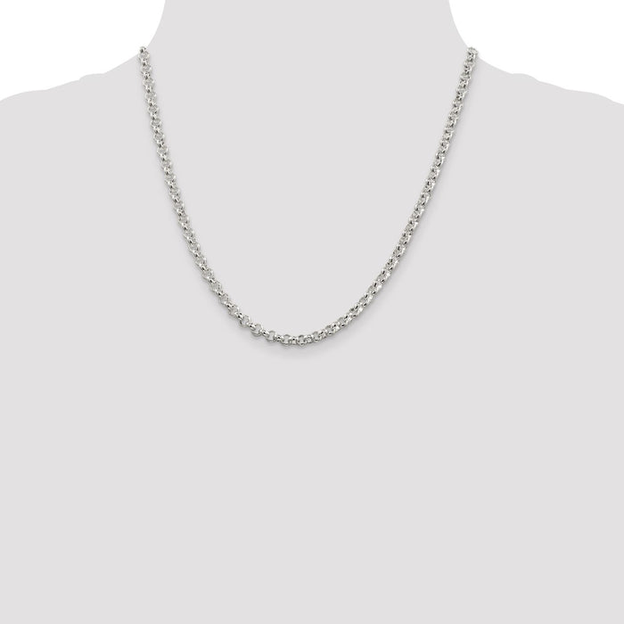 Buy Stylish 4.6mm Sterling Silver Rolo Chain - Affordable Luxury Accessory-4