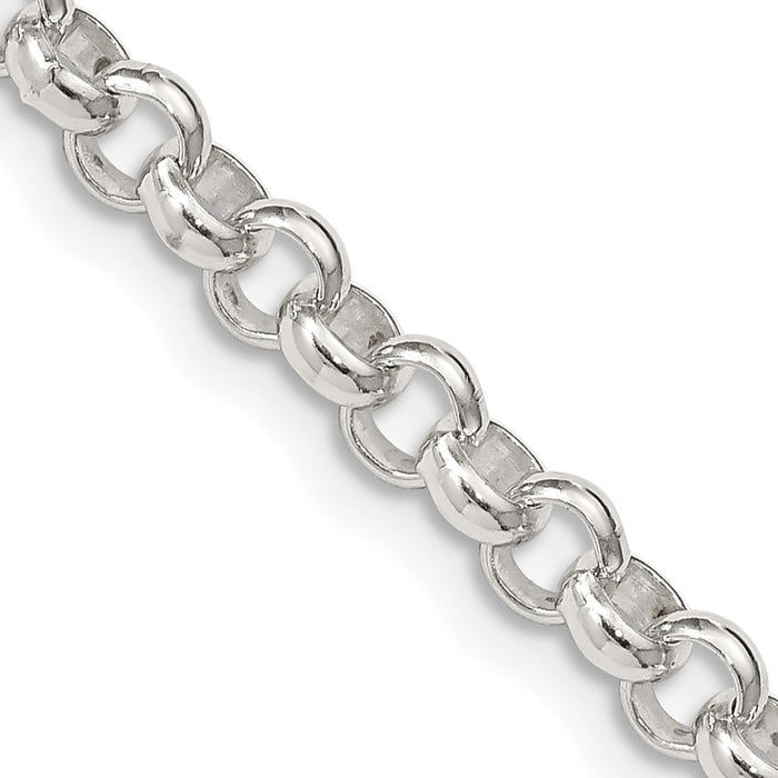 Buy Stylish 4.6mm Sterling Silver Rolo Chain - Affordable Elegance-1