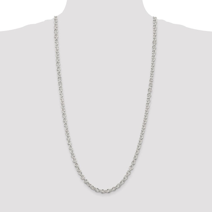 Buy 6.1mm Sterling Silver Cable Chain Necklace - Stylish & Affordable Jewelry-4