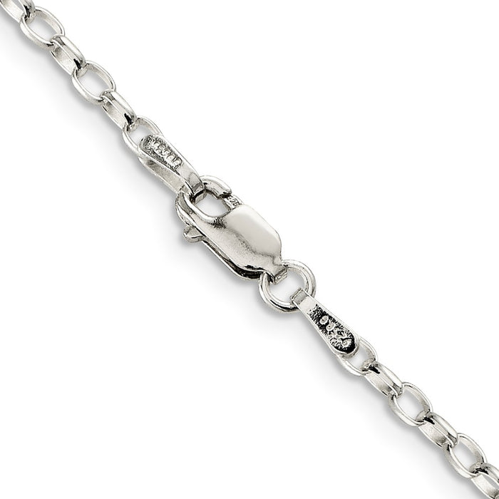 Buy Stylish 2.5mm Sterling Silver Oval Rolo Chain - High-Quality Jewelry Value-3