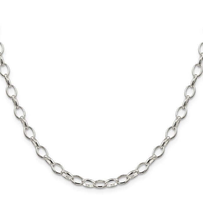 High-Quality 5mm Sterling Silver Fancy Rolo Chain - Stylish & Affordable Price-2