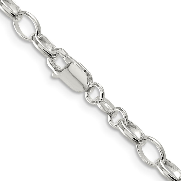 High-Quality 5mm Sterling Silver Fancy Rolo Chain - Stylish & Affordable Price-3