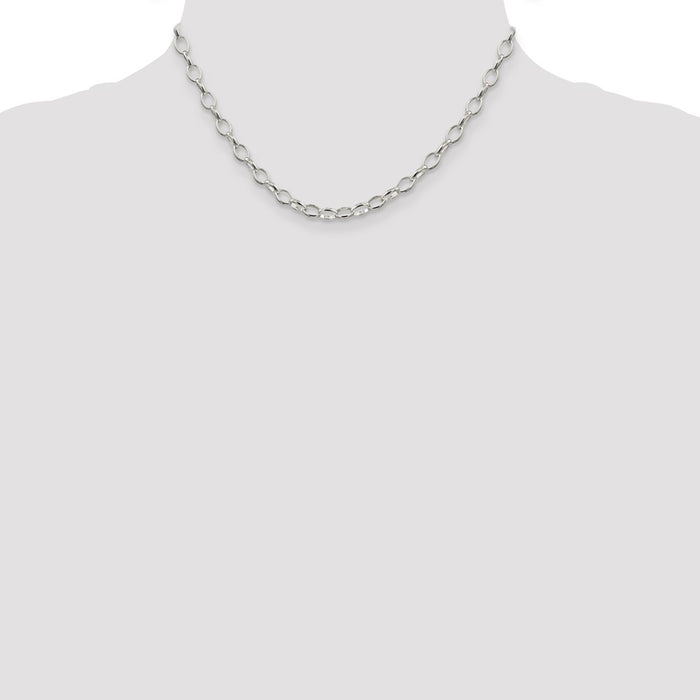Buy Stylish 5mm Elegant Rolo Chain in High-Quality Sterling Silver-4