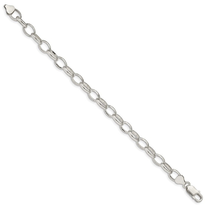 Buy 8mm Sterling Silver Decorative Rolo Chain - Stylish & Affordable Value!-2