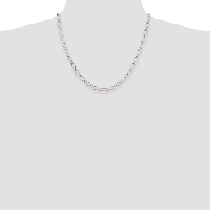 High-Quality Sterling Silver 6.1mm Rolo Chain - Stylish & Affordable Choice!-4