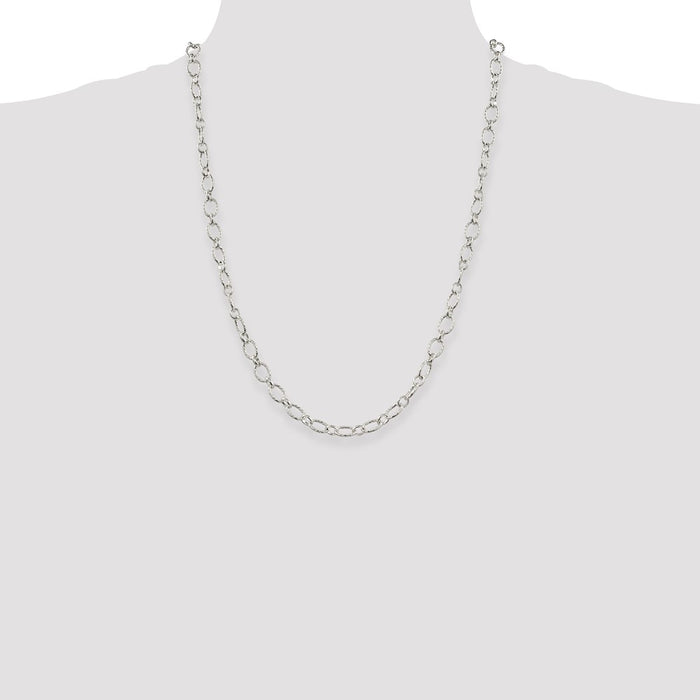 Exclusive 6.1mm Sterling Silver Rolo Chain - Stylish & Affordable Elegance-4