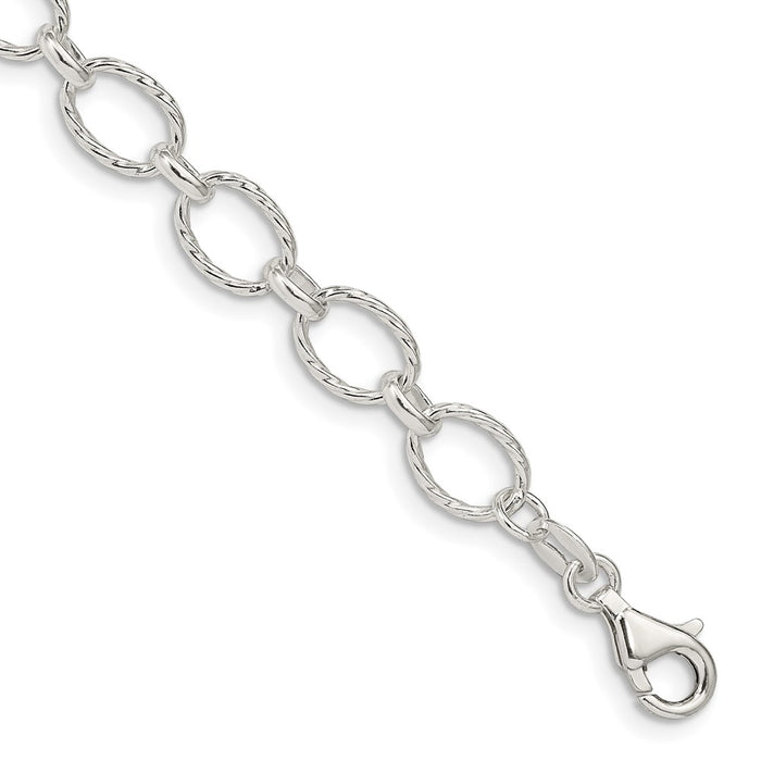 Exclusive 6.1mm Decorative Rolo Chain in Sterling Silver | Affordable Luxury-1