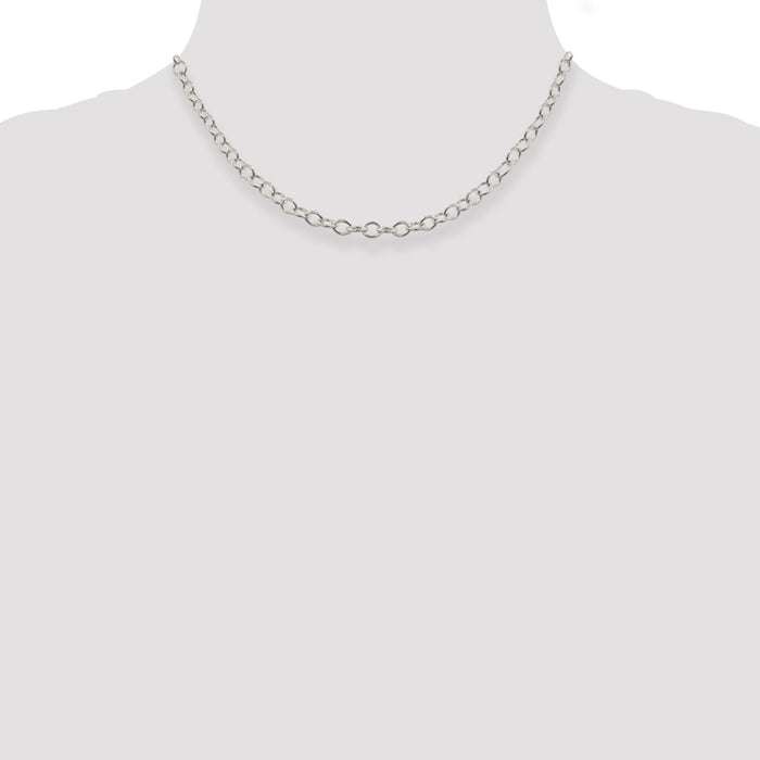 Exclusive 5.3mm Oval Cable Chain in Sterling Silver - Stylish & Affordable Value-4