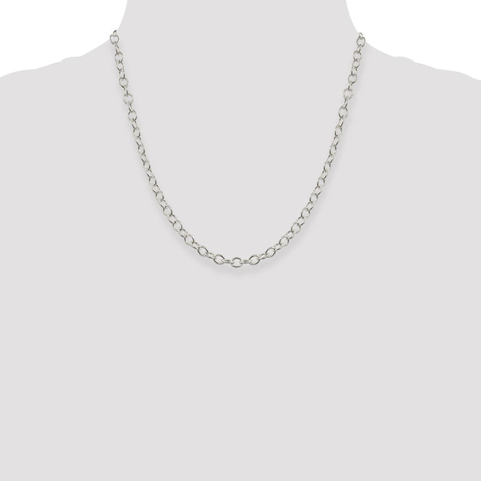 Buy 5.3mm Oval Cable Chain in Sterling Silver - Stylish & Affordable Jewelry-4