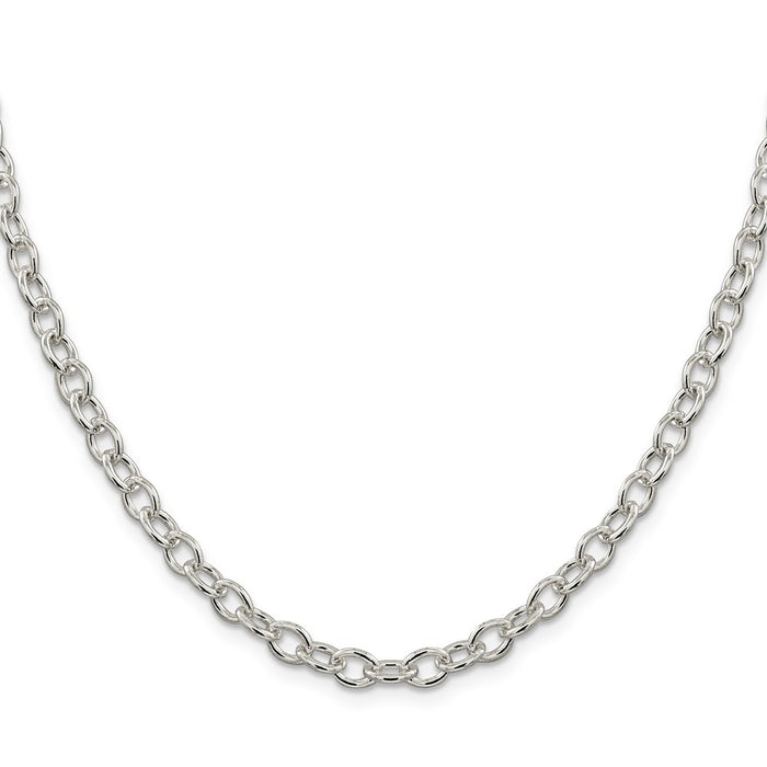Exclusive 5.75mm Oval Link Cable Chain in Sterling Silver | Affordable Luxury-2