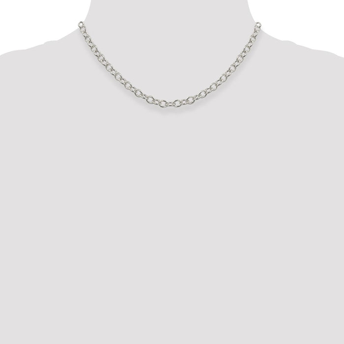 Exclusive 5.75mm Oval Link Cable Chain in Sterling Silver | Affordable Luxury-4