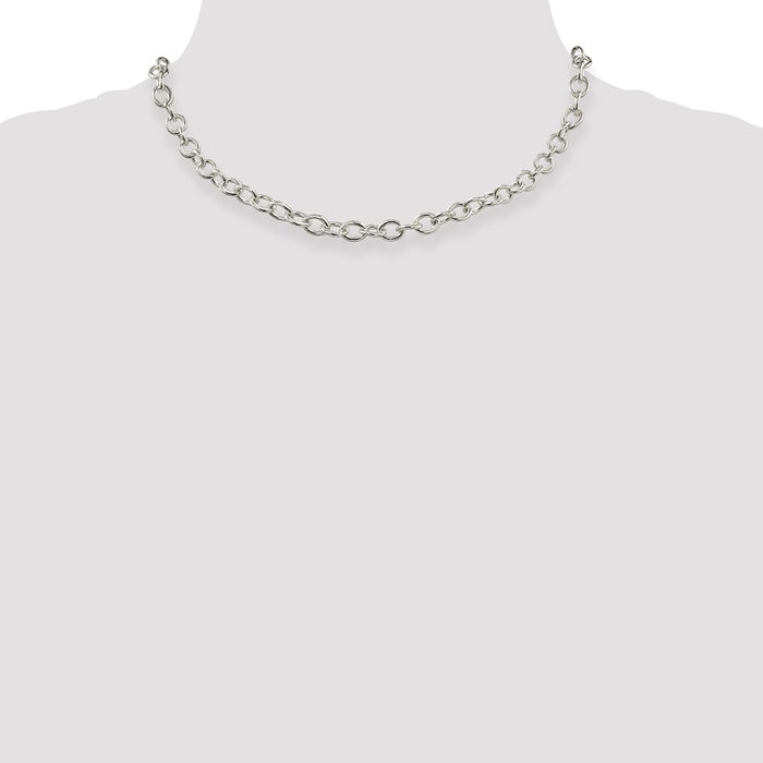 Buy Stylish 6.8mm Sterling Silver Oval Link Cable Chain - Luxury Value Piece-4