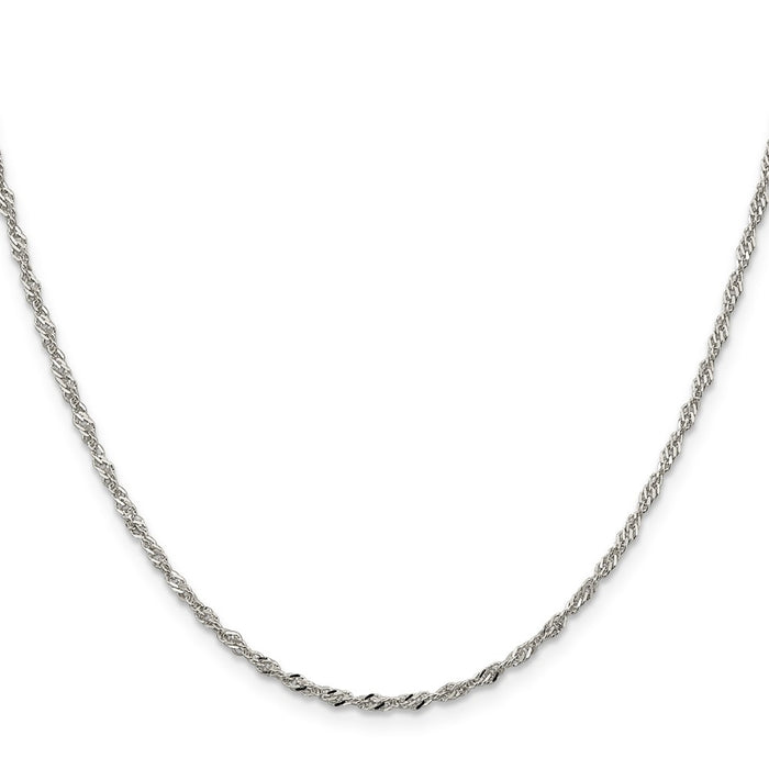 Buy Stylish 2mm Sterling Silver Singapore Chain - Affordable Luxury Jewelry-2