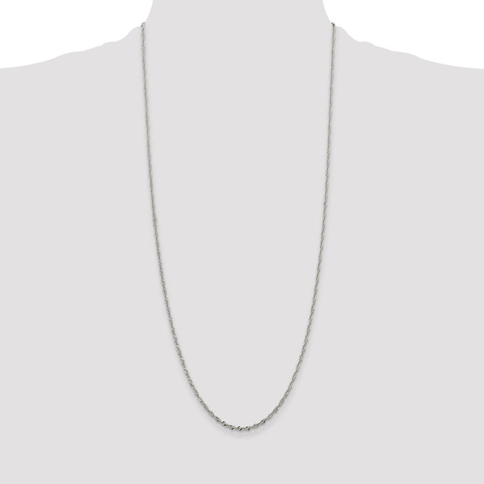 Buy Stylish 2mm Sterling Silver Singapore Chain - Affordable Luxury Jewelry-4