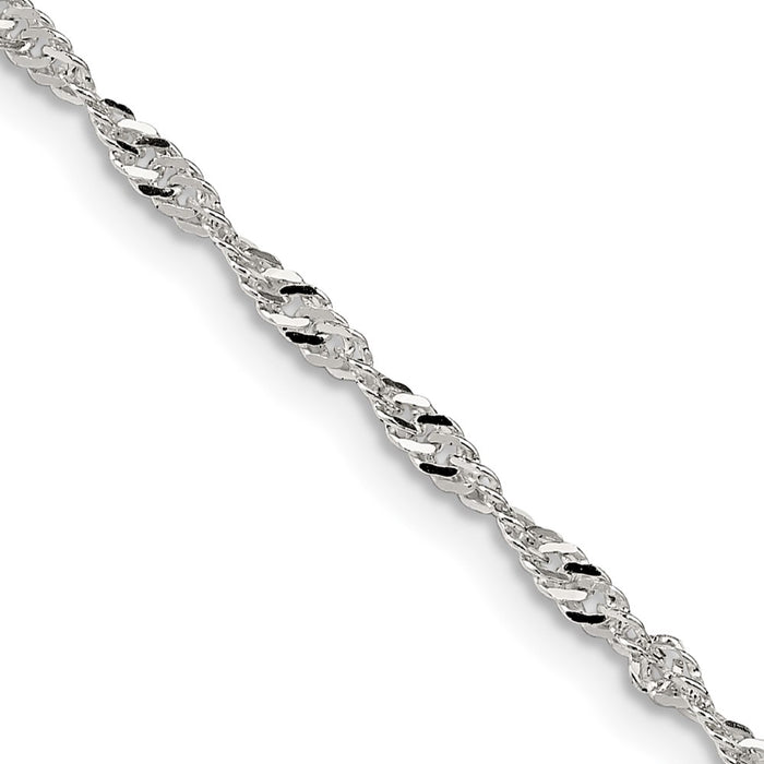 Buy Stylish 2mm Sterling Silver Singapore Chain - Affordable Luxury Jewelry-1