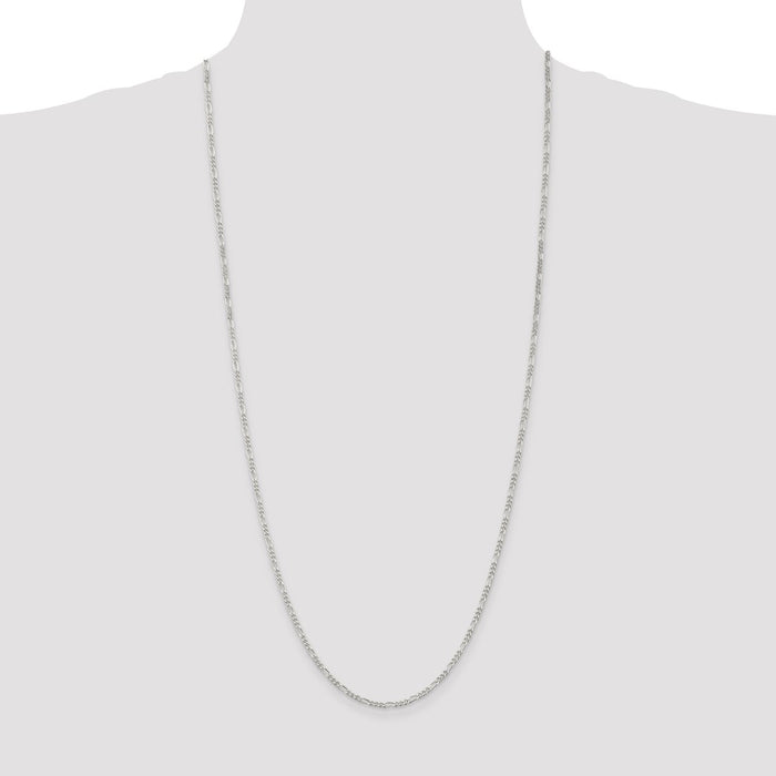 Buy Stylish 2.25mm Sterling Silver Figaro Chain - Exclusive Value Jewelry-4