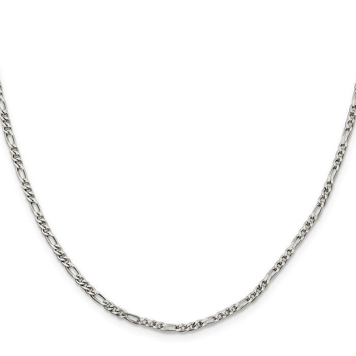 Buy Stylish 2.5mm Sterling Silver Figaro Chain - Affordable Luxury Jewelry-2