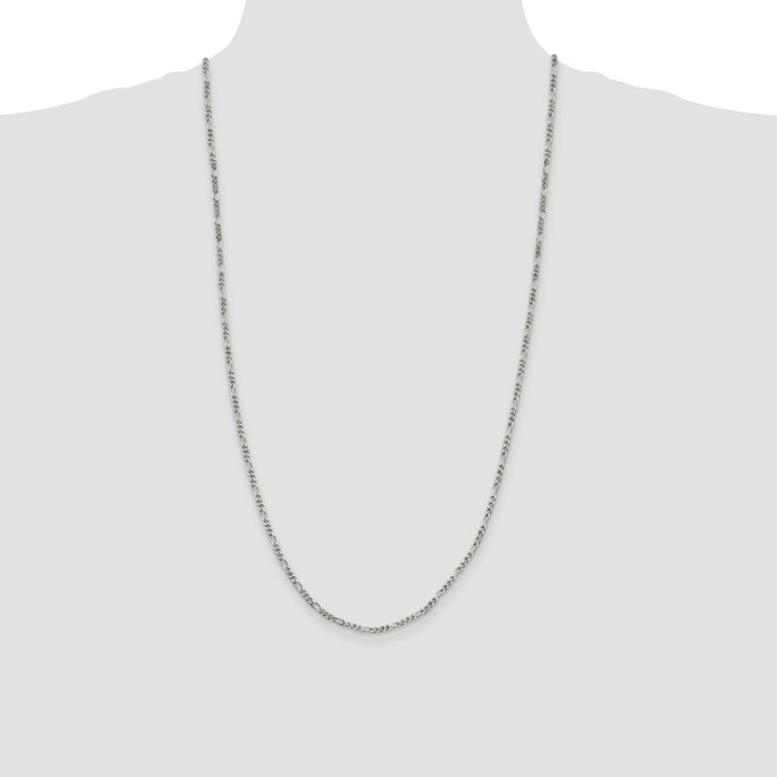 Exclusive 2.5mm Sterling Silver Figaro Chain - Stylish & Affordable Jewelry-4