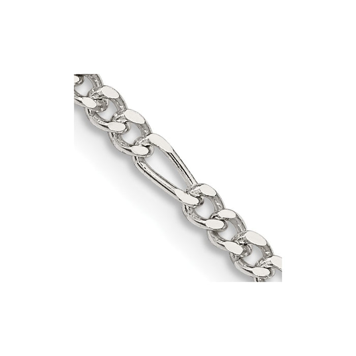 Buy Stylish 2.5mm Sterling Silver Figaro Chain - Affordable Luxury Jewelry-1